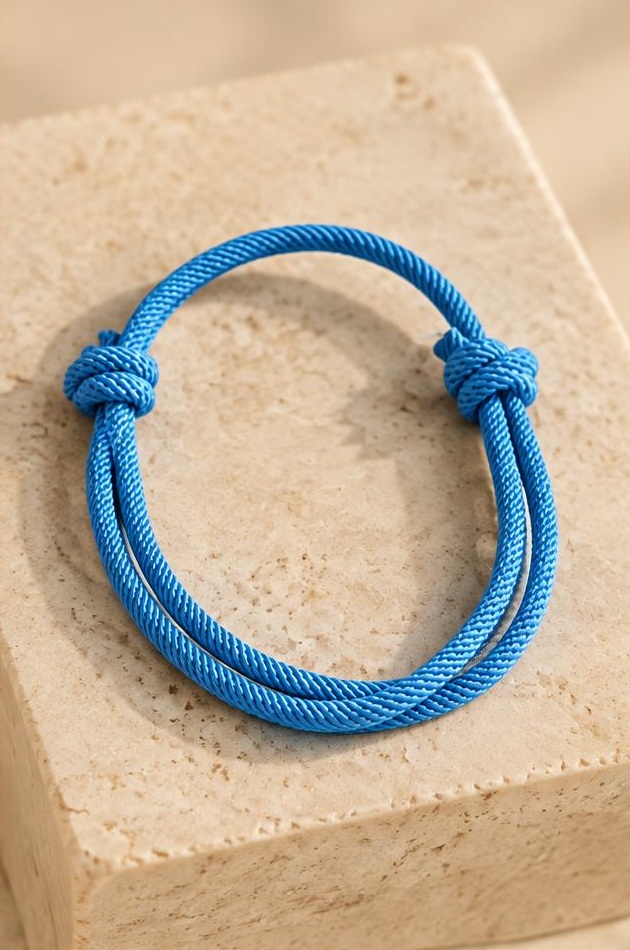 Ocean Cord Bracelet on travertine
